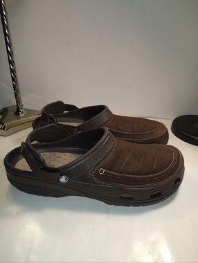 Crocs Yukon Vista II LiteRide Brown Clogs Shoes Men's sz 15